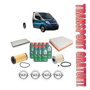 Set Pachet filtre revizie Bosch, 8 litrii ulei Castrol 10W40 OPEL VIVARO A Platform/Chassis (X83) 2.5 DTi din 2003-2010, 4x Stickere auto cu OPEL