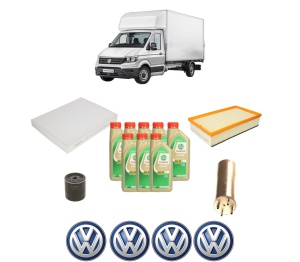 Set Pachet filtre revizie Bosch, 8 litrii ulei Castrol 5W30 Volkswagen TRANSPORTER T6 Van (SGA, SGH, SHA, SHH) 2.0 TDI 4motion din 2015-2019, 4x Stickere auto cu Volkswagen - Img 2
