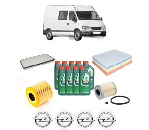 Set Pachet filtre revizie Bosch, 9 litrii ulei Castrol 10W40 OPEL MOVANO A Van (X70) 2.2 DTI (FD) din 2000, 4x Stickere auto cu OPEL - Img 2