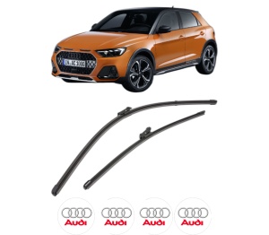 Set stergatoare AUDI A1 City Carver (GBH) din 2019-2022, pentru parbriz auto, 2 bucati, Valeo Silencio Xtrm, din cauciuc siliconat rezistent, 4 Stickere Auto AUDI v37320