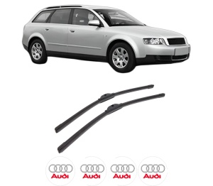Set stergatoare auto AUDI A4 B6 Avant (8E5) din 2001-2004, pentru parbriz auto, 2 bucati, Bosch Aerotwin, din cauciuc siliconat rezistent, 4 Stickere Auto AUDI - Img 2