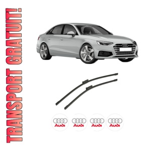 Set stergatoare auto AUDI A5 Sportback (F5A, F5F) din 2016-2021, pentru parbriz auto, 2 bucati, Bosch Aerotwin, din cauciuc siliconat rezistent, 4 Stickere Auto AUDI