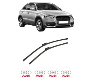 Set stergatoare auto AUDI Q3 (8UB, 8UG) din 2011-2018, pentru parbriz auto, 2 bucati, Bosch Aerotwin, din cauciuc siliconat rezistent, 4 Stickere Auto AUDI - Img 2