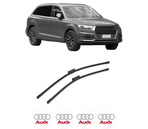 Set stergatoare auto AUDI Q7 Van (4MB, 4MG) din 2015-2019, pentru parbriz auto, 2 bucati, Bosch Aerotwin, din cauciuc siliconat rezistent, 4 Stickere Auto AUDI - Img 2