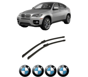 Set stergatoare auto BMW Seria X6 (E71, E72) din 2007-2014, pentru parbriz auto, 2 bucati, Bosch Aerotwin, din cauciuc siliconat rezistent, 4 Stickere Auto BMW Seria - Img 2