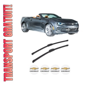 Set stergatoare auto CHEVROLET CAMARO Convertible din 2011-2016, pentru parbriz auto, 2 bucati, Bosch Aerotwin Retrofit, din cauciuc siliconat rezistent, 4 Stickere Auto CHEVROLET