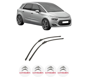 Set stergatoare auto CITROEN C4 GRAND PICASSO II (DA_, DE_) din 2013-2018, pentru parbriz auto, 2 bucati, Bosch Aerotwin, din cauciuc siliconat rezistent, 4 Stickere Auto CITROEN - Img 2
