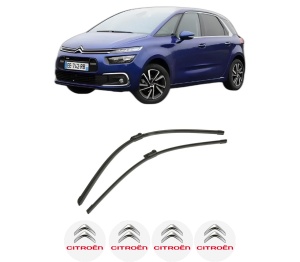 Set stergatoare auto CITROEN C4 PICASSO II din 2013-2018, pentru parbriz auto, 2 bucati, Bosch Aerotwin, din cauciuc siliconat rezistent, 4 Stickere Auto CITROEN - Img 2