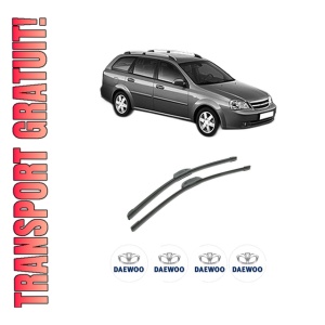 Set stergatoare auto DAEWOO NUBIRA Wagon (J100) din 1997-2000, pentru parbriz auto, 2 bucati, Bosch Aerotwin Retrofit, din cauciuc siliconat rezistent, 4 Stickere Auto DAEWOO