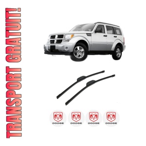 Set stergatoare auto DODGE NITRO VAN (KA) din 2006-2011, pentru parbriz auto, 2 bucati, Bosch Aerotwin Retrofit, din cauciuc siliconat rezistent, 4 Stickere Auto DODGE