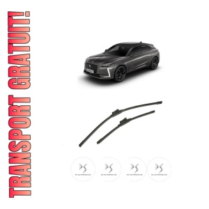 Set stergatoare auto DS DS 4 II (FR_, FB_, F3_, FP_) din 2021-2025, pentru parbriz auto, 2 bucati, Bosch Aerotwin, din cauciuc siliconat rezistent, 4 Stickere Auto DS