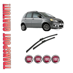 Set stergatoare auto FIAT IDEA (350_) din 2003-2012, pentru parbriz auto, 2 bucati, Bosch Aerotwin, din cauciuc siliconat rezistent, 4 Stickere Auto FIAT