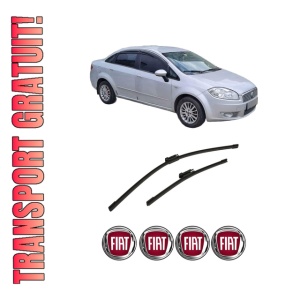 Set stergatoare auto FIAT LINEA (323_, 110_) din 2006-2011, pentru parbriz auto, 2 bucati, Bosch Aerotwin Multi, din cauciuc siliconat rezistent, 4 Stickere Auto FIAT