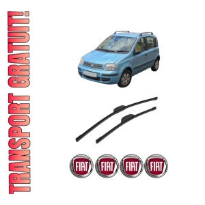 Set stergatoare auto FIAT PANDA Hatchback Van (169_) din 2004-2011, pentru parbriz auto, 2 bucati, Bosch Aerotwin Retrofit, din cauciuc siliconat rezistent, 4 Stickere Auto FIAT