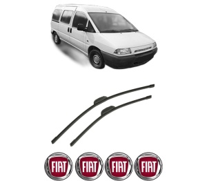 Set stergatoare auto FIAT SCUDO Bus (220_) din 1996-2006, pentru parbriz auto, 2 bucati, Bosch Aerotwin Retrofit, din cauciuc siliconat rezistent, 4 Stickere Auto FIAT - Img 2