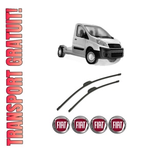 Set stergatoare auto FIAT SCUDO Platform/Chassis (270_, 272_) din 2007-2016, pentru parbriz auto, 2 bucati, Bosch Aerotwin Retrofit, din cauciuc siliconat rezistent, 4 Stickere Auto FIAT