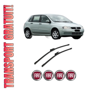 Set stergatoare auto FIAT STILO VAN (192_) din 2001-2008, pentru parbriz auto, 2 bucati, Bosch Aerotwin, din cauciuc siliconat rezistent, 4 Stickere Auto FIAT