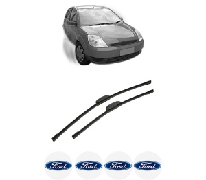 Set stergatoare auto FORD FIESTA V (JH_, JD_) din 2001-2008, pentru parbriz auto, 2 bucati, Bosch Aerotwin Retrofit, din cauciuc siliconat rezistent, 4 Stickere Auto FORD - Img 2