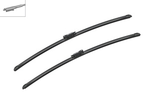 Set stergatoare auto FORD KUGA II (DM2) din 2012-2019, pentru parbriz auto, 2 bucati, Bosch Aerotwin, din cauciuc siliconat rezistent, 4 Stickere Auto FORD - Img 3