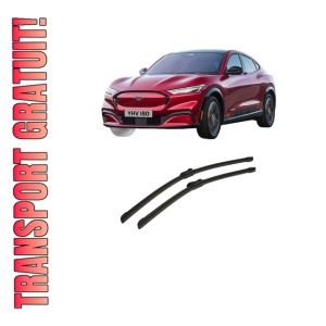 Set stergatoare auto FORD MUSTANG MACH-E (CGW) din 2020-2023, pentru parbriz auto, 2 bucati, Bosch Aerotwin, din cauciuc siliconat rezistent, 4 Stickere Auto FORD