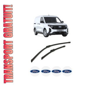 Set stergatoare auto FORD TRANSIT COURIER V769 Box Body/MPV (N3P) din 2023, pentru parbriz auto, 2 bucati, Bosch Aerotwin, din cauciuc siliconat rezistent, 4 Stickere Auto FORD