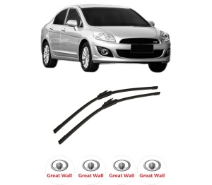 Set stergatoare auto GREAT WALL C50 din 2011, pentru parbriz auto, 2 bucati, Bosch Aerotwin, din cauciuc siliconat rezistent, 4 Stickere Auto GREAT WALL - Img 2