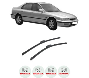 Set stergatoare auto HONDA ACCORD V (CE, CF_, CD) din 1996-1998, pentru parbriz auto, 2 bucati, Bosch Aerotwin Retrofit, din cauciuc siliconat rezistent, 4 Stickere Auto HONDA - Img 2