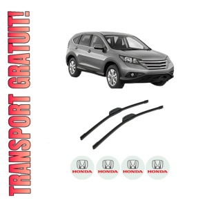 Set stergatoare auto HONDA CR-V IV (RM_) din 2012-2015, pentru parbriz auto, 2 bucati, Bosch Aerotwin Retrofit, din cauciuc siliconat rezistent, 4 Stickere Auto HONDA
