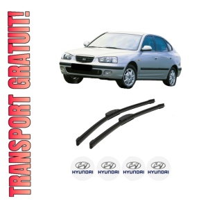 Set stergatoare auto HYUNDAI ELANTRA III (XD) din 2000-2006, pentru parbriz auto, 2 bucati, Bosch Aerotwin Retrofit, din cauciuc siliconat rezistent, 4 Stickere Auto HYUNDAI