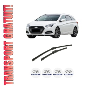 Set stergatoare auto HYUNDAI i40 I Kombi Van (VF) din 2015-2019, pentru parbriz auto, 2 bucati, Bosch Aerotwin Retrofit, din cauciuc siliconat rezistent, 4 Stickere Auto HYUNDAI