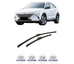 Set stergatoare auto HYUNDAI NEXO (FE) din 2018, pentru parbriz auto, 2 bucati, Bosch Aerotwin Retrofit, din cauciuc siliconat rezistent, 4 Stickere Auto HYUNDAI - Img 2