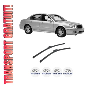 Set stergatoare auto HYUNDAI SONATA IV (EF) din 1998-2004, pentru parbriz auto, 2 bucati, Bosch Aerotwin Retrofit, din cauciuc siliconat rezistent, 4 Stickere Auto HYUNDAI
