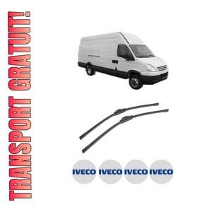 Set stergatoare auto Iveco DAILY IV Van din 2006-2011, pentru parbriz auto, 2 bucati, Bosch Aerotwin, din cauciuc siliconat rezistent, 4 Stickere Auto Iveco