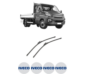 Set stergatoare auto Iveco DAILY VI Platform/Chassis din 2014-2022, pentru parbriz auto, 2 bucati, Bosch Aerotwin, din cauciuc siliconat rezistent, 4 Stickere Auto Iveco - Img 2
