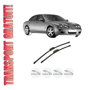 Set stergatoare auto JAGUAR S-TYPE II (X200) din 1999-2008, pentru parbriz auto, 2 bucati, Bosch Aerotwin Retrofit, din cauciuc siliconat rezistent, 4 Stickere Auto JAGUAR