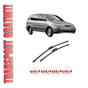 Set stergatoare auto KIA CARENS I MPV (FC, FJ) din 2000-2007, pentru parbriz auto, 2 bucati, Bosch Aerotwin Retrofit, din cauciuc siliconat rezistent, 4 Stickere Auto KIA