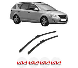 Set stergatoare auto KIA CEE'D SW (ED) din 2007-2012, pentru parbriz auto, 2 bucati, Bosch Aerotwin, din cauciuc siliconat rezistent, 4 Stickere Auto KIA - Img 2