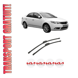Set stergatoare auto KIA CERATO II Saloon (TD) din 2009-2014, pentru parbriz auto, 2 bucati, Bosch Aerotwin Retrofit, din cauciuc siliconat rezistent, 4 Stickere Auto KIA