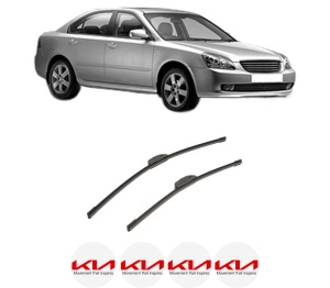 Set stergatoare auto KIA MAGENTIS II (MG) din 2005-2010, pentru parbriz auto, 2 bucati, Bosch Aerotwin Retrofit, din cauciuc siliconat rezistent, 4 Stickere Auto KIA - Img 2
