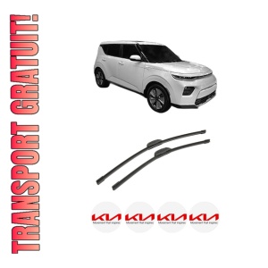 Set stergatoare auto KIA SOUL III (SK3) din 2019, pentru parbriz auto, 2 bucati, Bosch Aerotwin Retrofit, din cauciuc siliconat rezistent, 4 Stickere Auto KIA