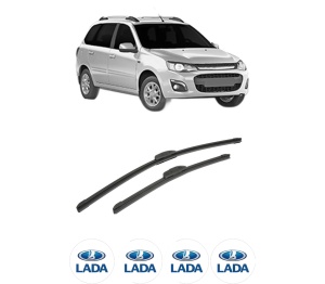 Set stergatoare auto LADA KALINA II Estate (2194_) din 2013-2018, pentru parbriz auto, 2 bucati, Bosch Aerotwin Retrofit, din cauciuc siliconat rezistent, 4 Stickere Auto LADA - Img 2