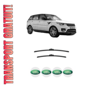 Set stergatoare auto LAND ROVER RANGE ROVER SPORT II (L494) din 2013-2022, pentru parbriz auto, 2 bucati, Bosch Aerotwin, din cauciuc siliconat rezistent, 4 Stickere Auto LAND ROVER