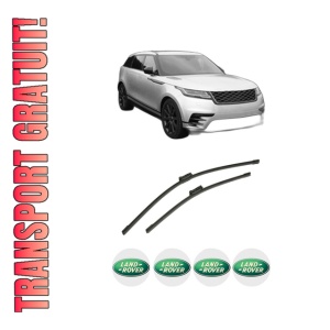 Set stergatoare auto LAND ROVER RANGE ROVER VELAR (L560) din 2017-2020, pentru parbriz auto, 2 bucati, Bosch Aerotwin, din cauciuc siliconat rezistent, 4 Stickere Auto LAND ROVER