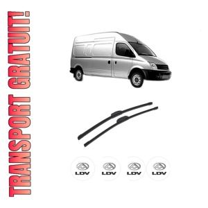 Set stergatoare auto LDV MAXUS Van din 2005-2009, pentru parbriz auto, 2 bucati, Bosch Aerotwin Retrofit, din cauciuc siliconat rezistent, 4 Stickere Auto LDV