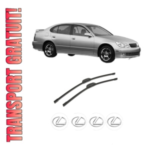Set stergatoare auto LEXUS GS (_S16_) din 1997-2004, pentru parbriz auto, 2 bucati, Bosch Aerotwin Retrofit, din cauciuc siliconat rezistent, 4 Stickere Auto LEXUS