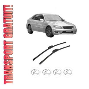 Set stergatoare auto LEXUS IS I (_E1_) din 1999-2005, pentru parbriz auto, 2 bucati, Bosch Aerotwin Retrofit, din cauciuc siliconat rezistent, 4 Stickere Auto LEXUS