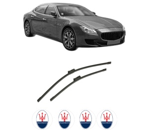 Set stergatoare auto MASERATI QUATTROPORTE VI din 2013-2017, pentru parbriz auto, 2 bucati, Bosch Aerotwin, din cauciuc siliconat rezistent, 4 Stickere Auto MASERATI - Img 2