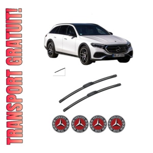 Set stergatoare auto MERCEDES-BENZ E-CLASS All-Terrain (S214) din 2023, pentru parbriz auto, 2 bucati, Bosch Aerotwin, din cauciuc siliconat rezistent, 4 Stickere Auto MERCEDES-BENZ