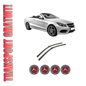 Set stergatoare auto MERCEDES-BENZ E-CLASS Convertible (A207) din 2010-2016, pentru parbriz auto, 2 bucati, Bosch Aerotwin, din cauciuc siliconat rezistent, 4 Stickere Auto MERCEDES-BENZ