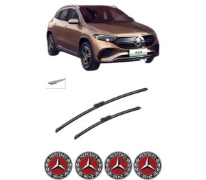 Set stergatoare auto MERCEDES-BENZ EQA (H243) din 2021-2022, pentru parbriz auto, 2 bucati, Bosch Aerotwin, din cauciuc siliconat rezistent, 4 Stickere Auto MERCEDES-BENZ - Img 2